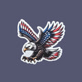 Patriotic wings sticker