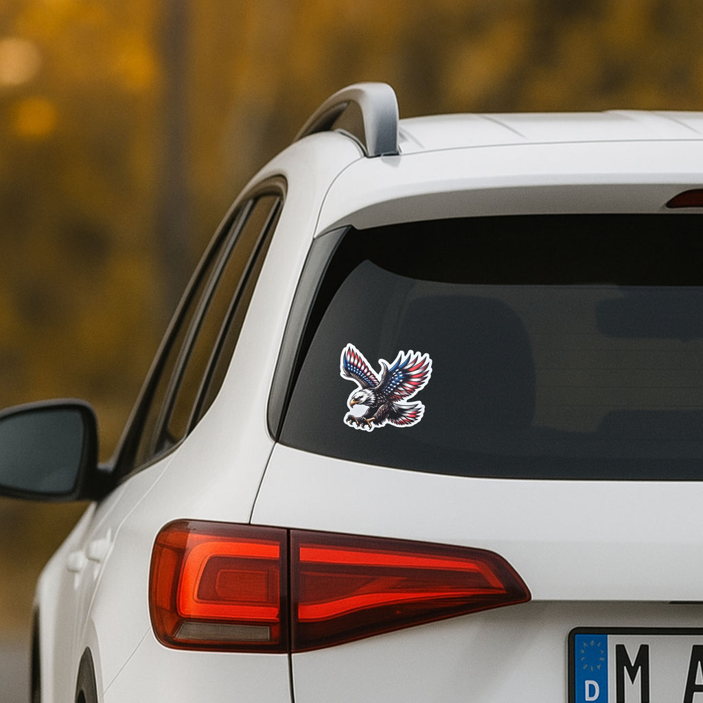 Patriotic wings sticker