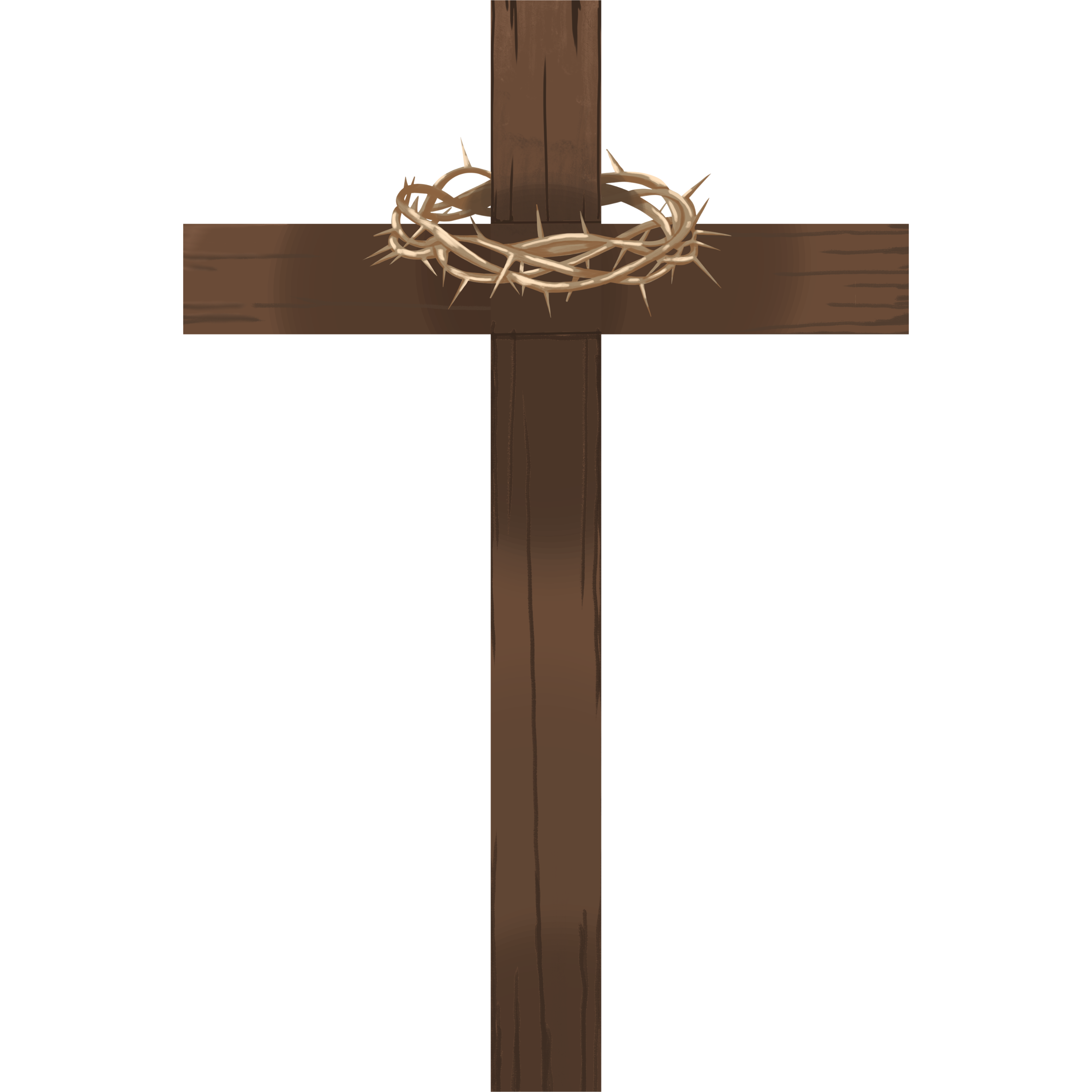 Wood cross sticker